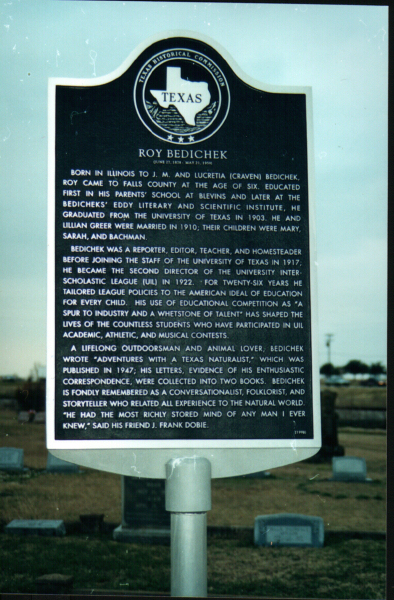 Roy Bedichek Historical Marker